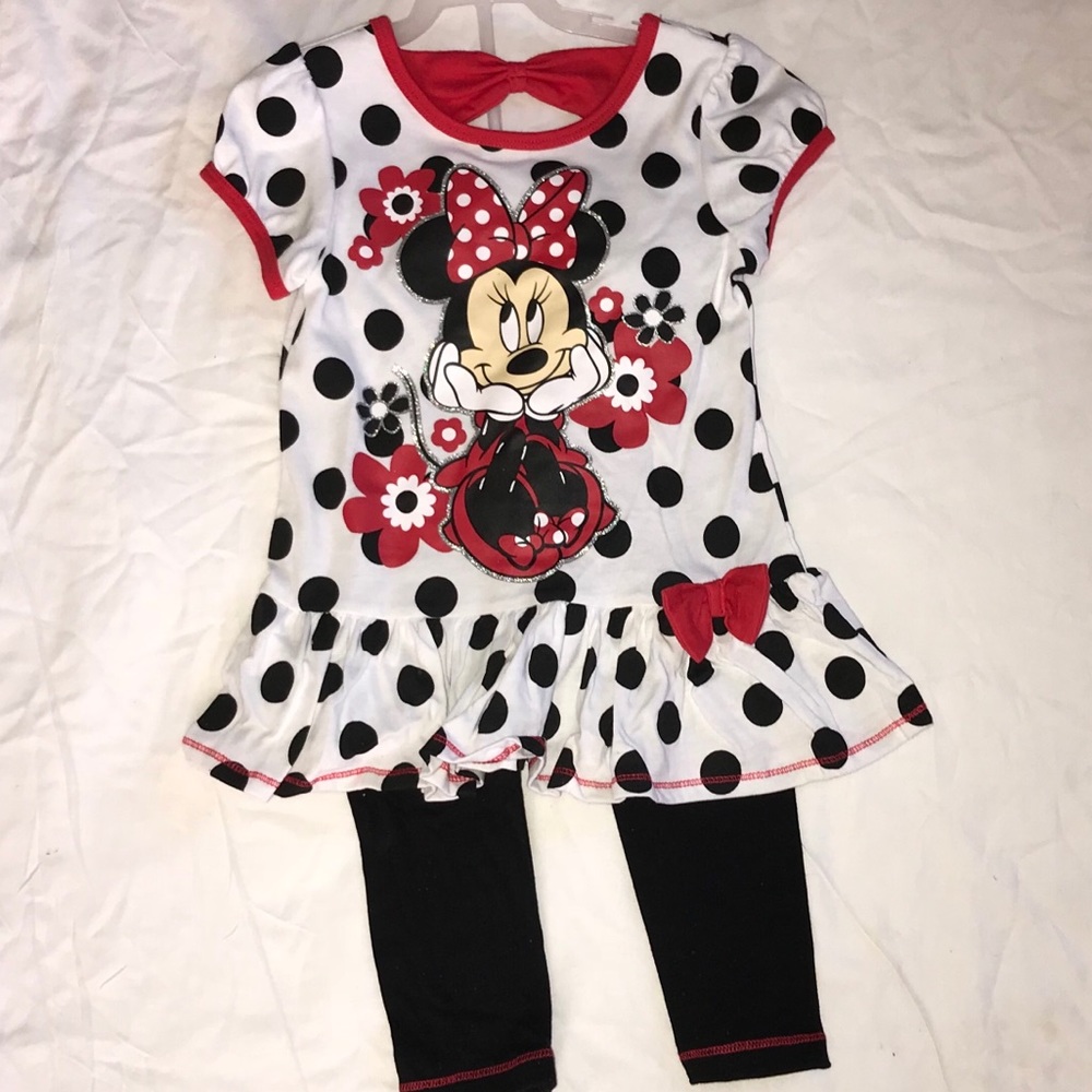 CUTE GIRLS MINNIE MOUSE DISNEY DRESS RED